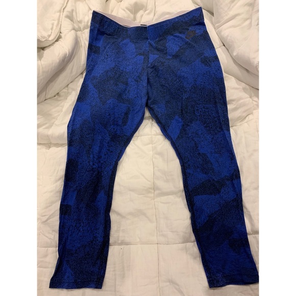Nike Pants - Royal blue and black Nike crop leggings Nike Pants - Royal blue and black Nike crop leggings